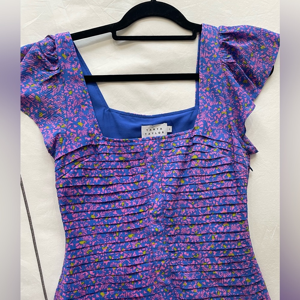 Tanya Taylor blue and purple dress size 0 - Picture 2 of 3